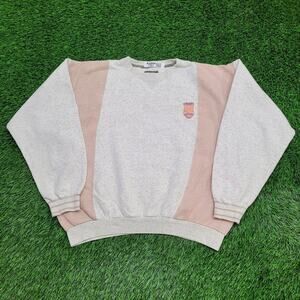 Vintage CHAPS Ralph-Lauren Sweatshirt Womens L/XL 25x23 Baggy Crop Boxy